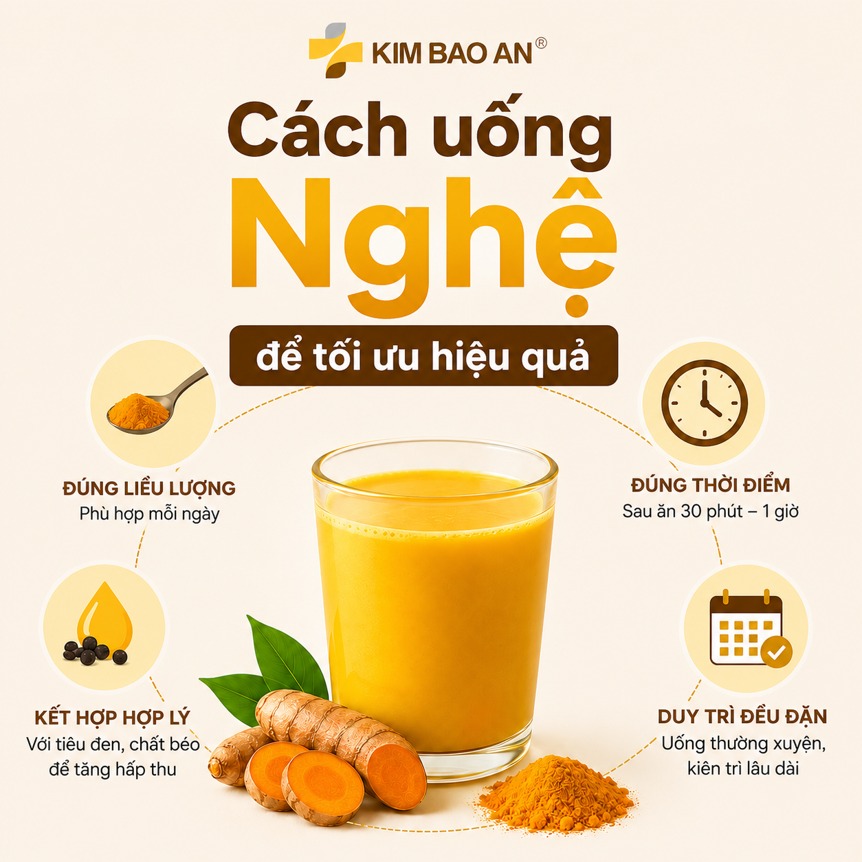 Cách uống nghệ để tối ưu hiệu quả