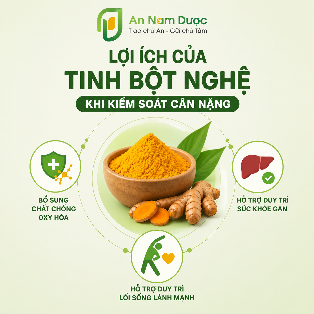 Một số lợi ích khác của tinh bột nghệ khi kiểm soát cân nặng 