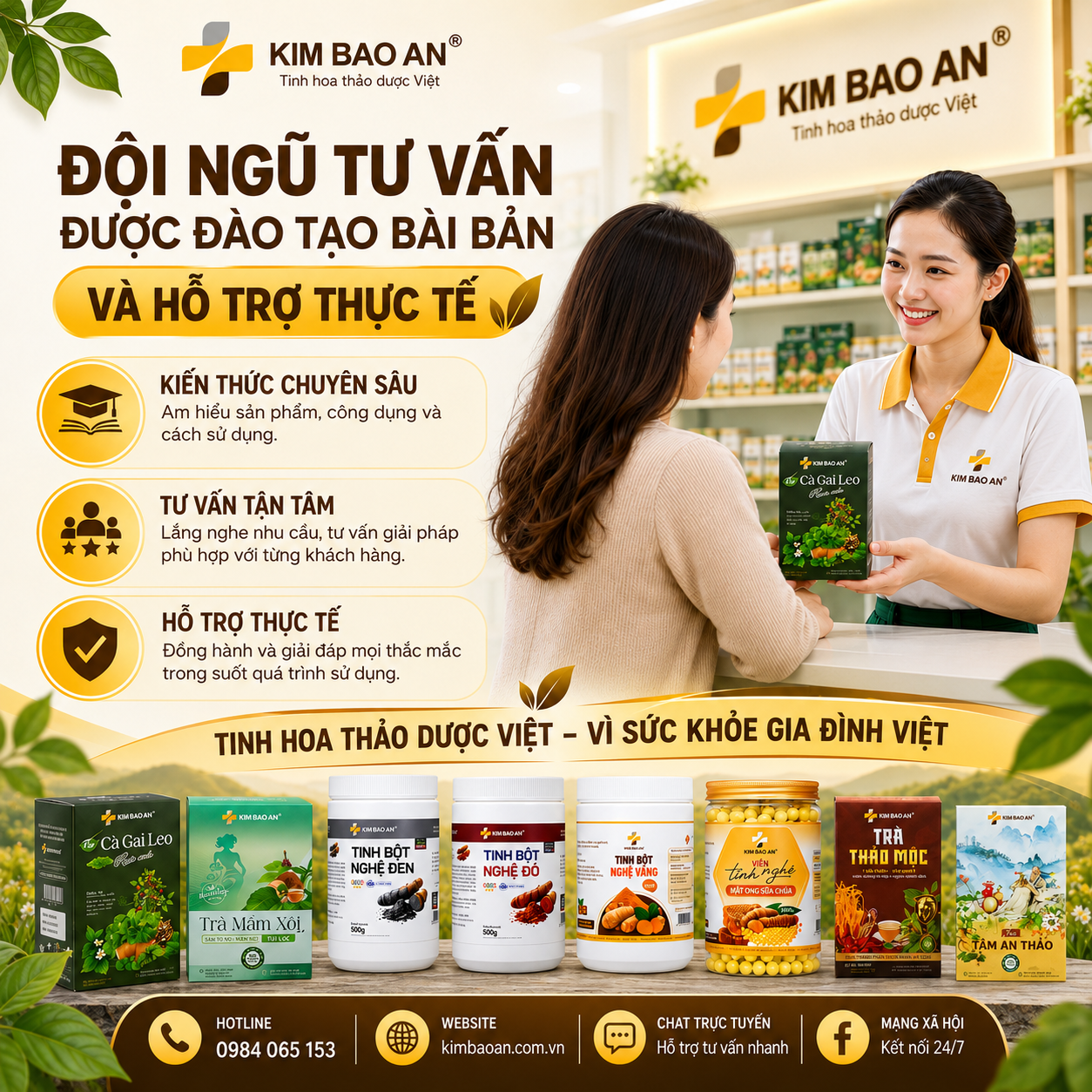 Đội ngũ tư vấn được đào tạo bài bản