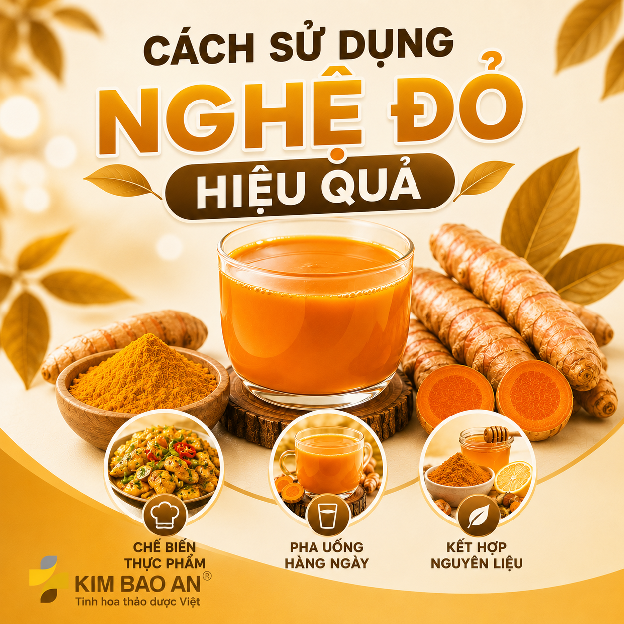 Cách sử dụng nghệ đỏ hiệu quả