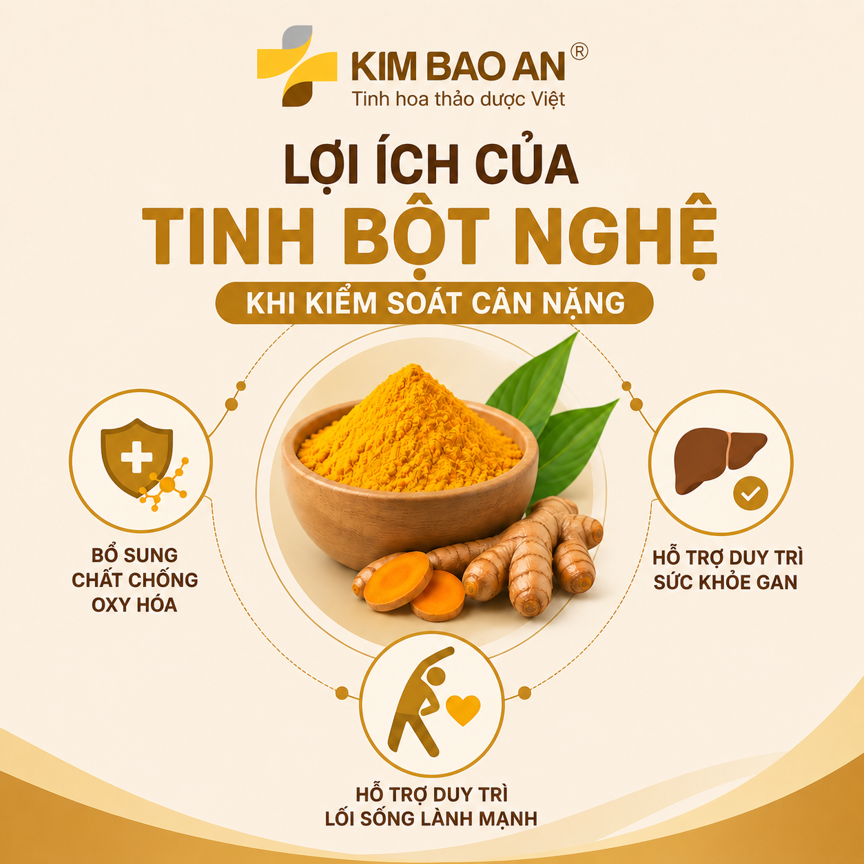 Một số lợi ích khác của tinh bột nghệ khi kiểm soát cân nặng 
