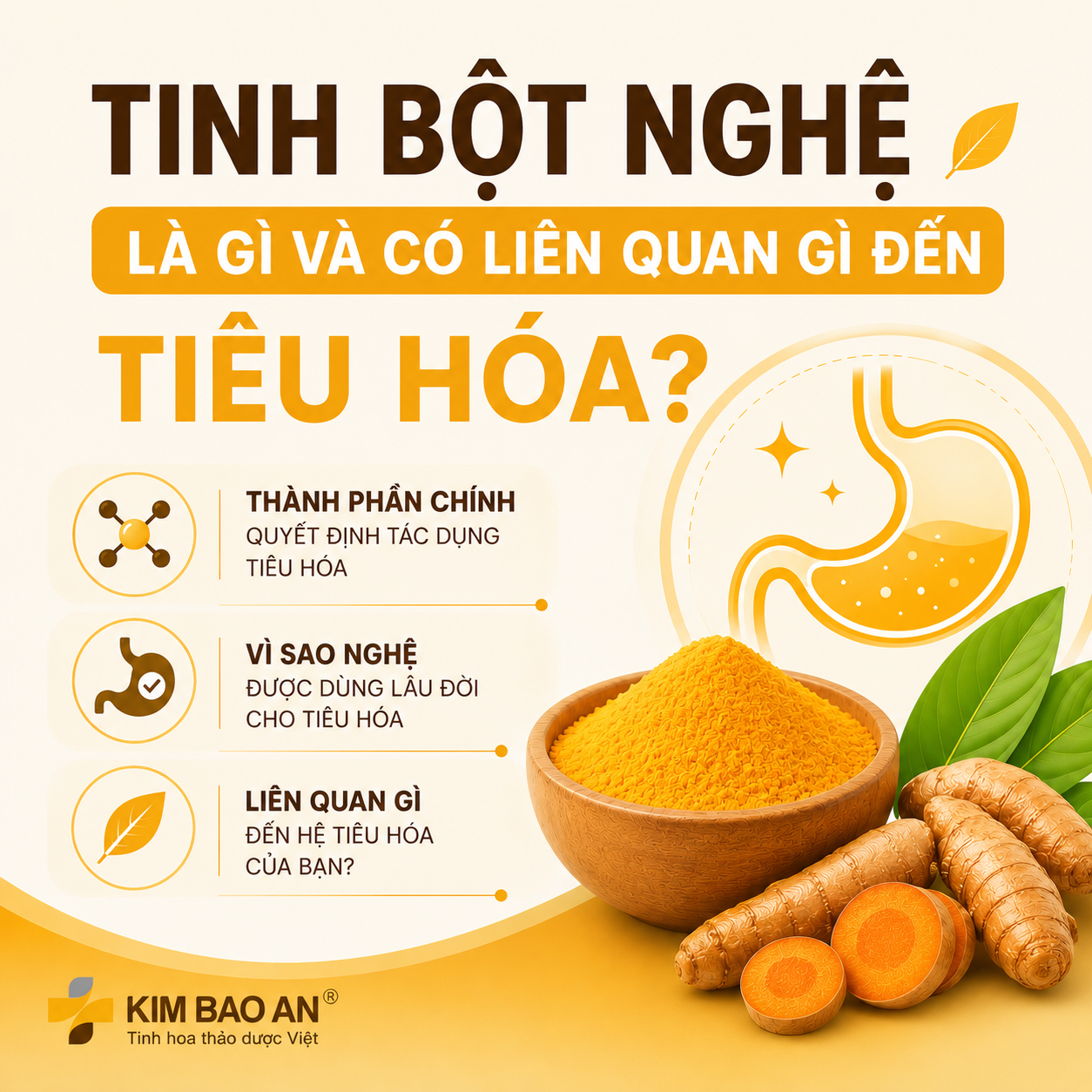Tinh bột nghệ là gì và có liên quan gì đến hệ tiêu hóa