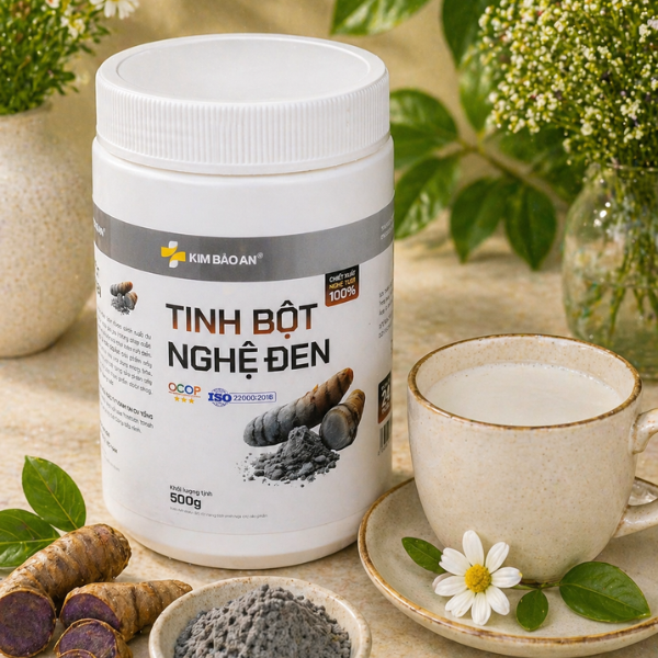 [Hộp 500G] Tinh Bột Nghệ Đen Nguyên Chất - Nhẹ Bụng, Khỏe Người, Ăn Uống Dễ Chịu Hơn Mỗi Ngày