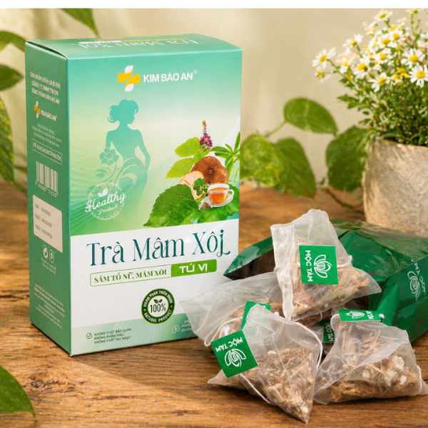 Trà Mâm Xôi Sâm Tố Nữ - Mâm Xôi Tứ Vị Kim Bảo An - Trà Thảo Mộc Thiên Nhiên | An Nam Dược
