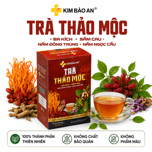 Trà Thảo Mộc Kim Bảo An - Hỗ Trợ Bồi Bổ Cơ Thể - Thanh Lọc - Tăng Cường Sức Khỏe Từ Thảo Dược Thiên Nhiên