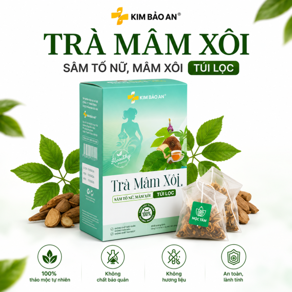 Trà Mâm Xôi Sâm Tố Nữ - Mâm Xôi Tứ Vị Kim Bảo An - Trà Thảo Mộc Thiên Nhiên | An Nam Dược