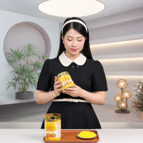 Viên Tinh Nghệ Kim Bảo An Kết Hợp Mật Ong Chính Hãng