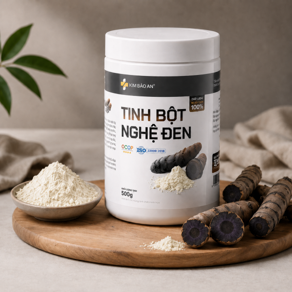 Tinh Bột Nghệ Đen Nguyên Chất Kim Bảo An (Hộp 500g)