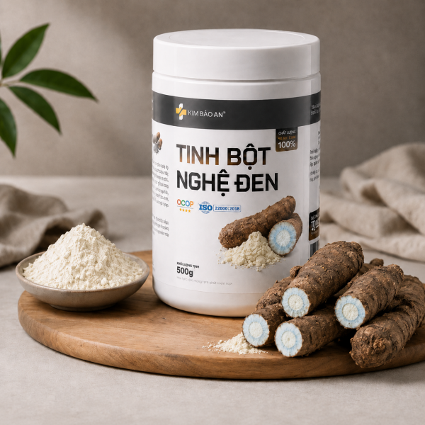 Tinh Bột Nghệ Đen Nguyên Chất Kim Bảo An (Hộp 500g)